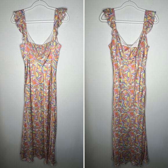 Olivia Rubin Amaya Multi Color Slip Dress Size 8 - Picture 3 of 12